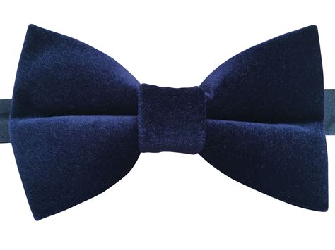 navy blue velvet bow tie.